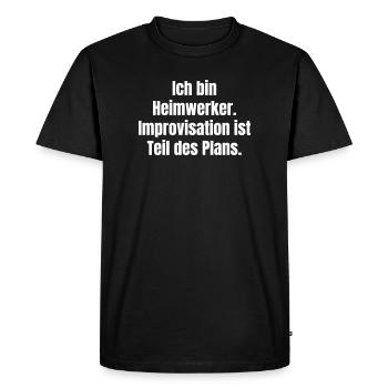 I'm a DIY Improvisation - Men's Premium Organic T-Shirt - black - Front - Nico (187cm)
