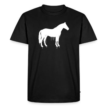Vecteur de Streetwear de graffiti de chevaux - T-shirt Premium bio Homme - noir - Devant - Nico (187cm)