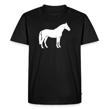 Silhouette du cheval Vecteur de montée debout - T-shirt Premium bio Homme - noir - Devant - Nico (187cm)