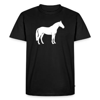Silhouette du cheval Vecteur de montée debout - T-shirt Premium bio Homme - noir - Devant - Nico (187cm)