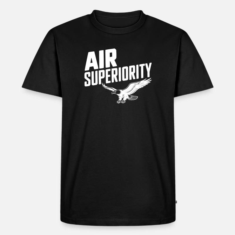 Lufthoheit - Männer Premium Bio T-Shirt - Schwarz