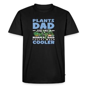 Plants Dad Much Cooler Funny Fake Gardener - Men's Premium Organic T-Shirt - black - Front - Nico (187cm)