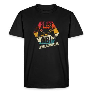 Abi 2026 - Abitur Passed - Level Complete - Men's Premium Organic T-Shirt - black - Front - Nico (187cm)