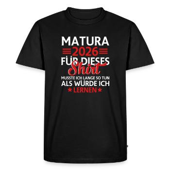 Maturité 2026 - T-shirt Premium bio Homme - noir - Devant - Nico (187cm)