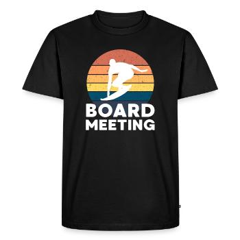 Surfing Board Meeting - Men's Premium Organic T-Shirt - black - Front - Nico (187cm)