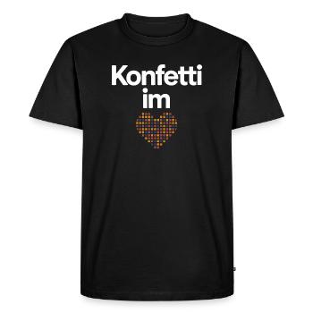 Confettis dans le cœur Costume Carnaval Féminin - T-shirt Premium bio Homme - noir - Devant - Nico (187cm)