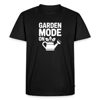 Garden Mode On Gartenmodus An Gärtner - Men's Premium Organic T-Shirt - black - Front - Nico (187cm)