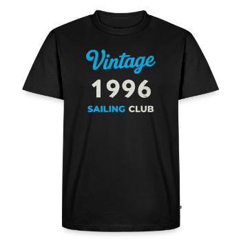 Vintage 1996 – Club de voile rétro Année de naissance - T-shirt Premium bio Homme - noir - Devant - Nico (187cm)