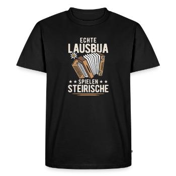 Accordion Genuine Lausbua Styrian Accordion - Men's Premium Organic T-Shirt - black - Front - Nico (187cm)