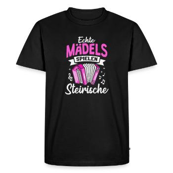 Styrian Accordion Girls Accordion - Men's Premium Organic T-Shirt - black - Front - Nico (187cm)