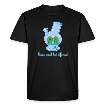 Même weed mais différent - T-shirt Premium bio Homme - noir - Devant - Nico (187cm)