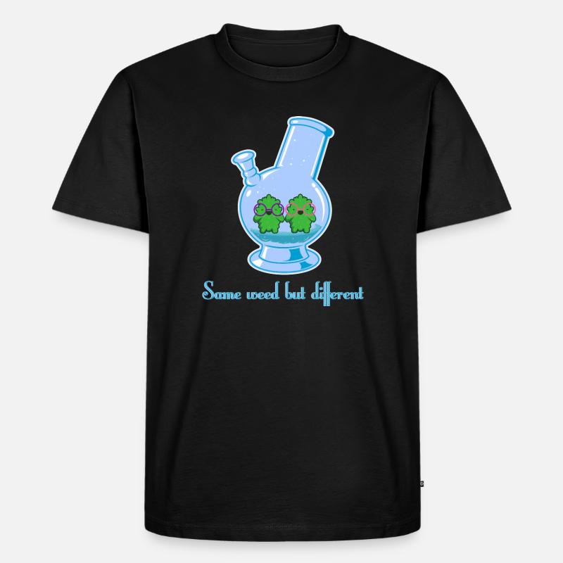 Same weed but different - Männer Premium Bio T-Shirt - Schwarz