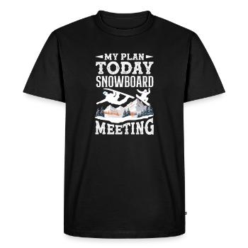 Télésiège de réunion de snowboard snowboard - T-shirt Premium bio Homme - noir - Devant - Nico (187cm)