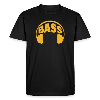 Basse - T-shirt Premium bio Homme - noir - Devant - Nico (187cm)