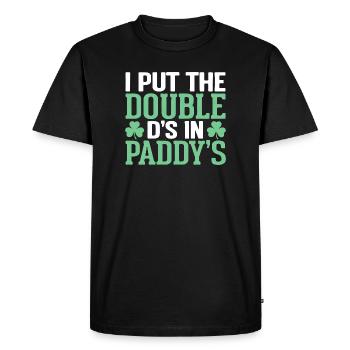 J’ai mis les doubles D dans Paddy’s St Patrick’s - T-shirt Premium bio Homme - noir - Devant - Nico (187cm)
