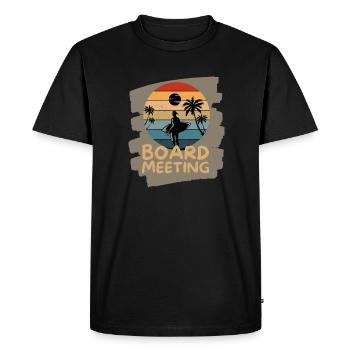 Surfing Board Meeting - Men's Premium Organic T-Shirt - black - Front - Nico (187cm)