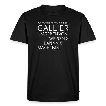 I feel like a Gaul - Men's Premium Organic T-Shirt - black - Front - Nico (187cm)