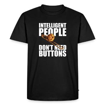 Buttons Trombone Tromboniste Tromboniste - T-shirt Premium bio Homme - noir - Devant - Nico (187cm)