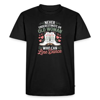 Line Dancing Sayings Funny Line Dance Gift - Men's Premium Organic T-Shirt - black - Front - Nico (187cm)