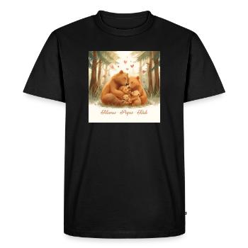Famille d’ours : Amour tendre de la forêt - T-shirt Premium bio Homme - noir - Devant - Nico (187cm)