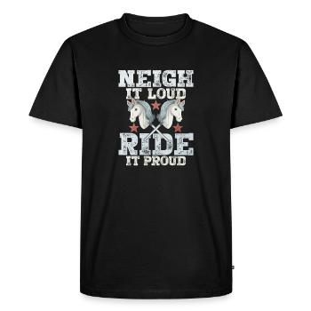 Hurlement bruyant Roulez fier Passe-temps - T-shirt Premium bio Homme - noir - Devant - Nico (187cm)