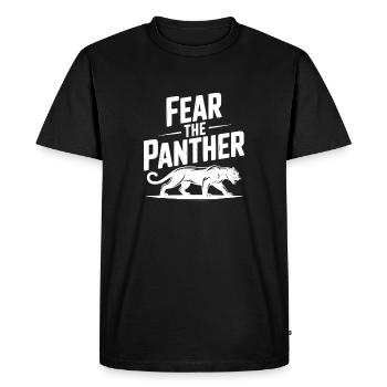 Crainte de la Panthère - T-shirt Premium bio Homme - noir - Devant - Nico (187cm)
