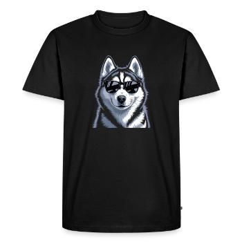 Husky - Men's Premium Organic T-Shirt - black - Front - Nico (187cm)