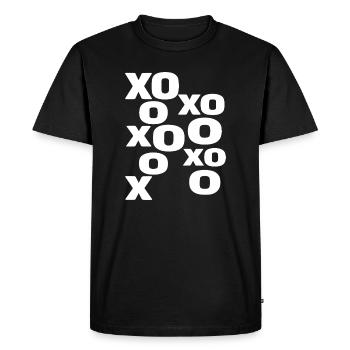 XOXO Love Typography Cute Valentine Design - Men's Premium Organic T-Shirt - black - Front - Nico (187cm)