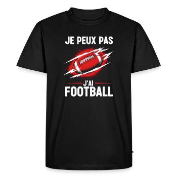 I Can't – Football Humor - Men's Premium Organic T-Shirt - black - Front - Nico (187cm)