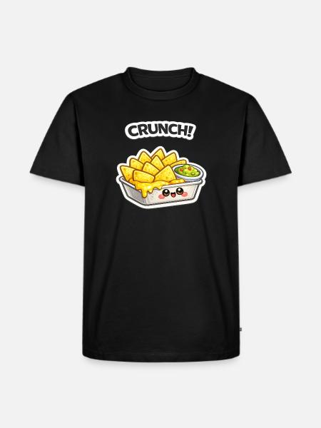Oste-Nachos Kawaii-tegnefilm - Herre Premium økologisk T-shirt - sort