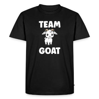 Team Goat Illustration Mignon - T-shirt Premium bio Homme - noir - Devant - Nico (187cm)