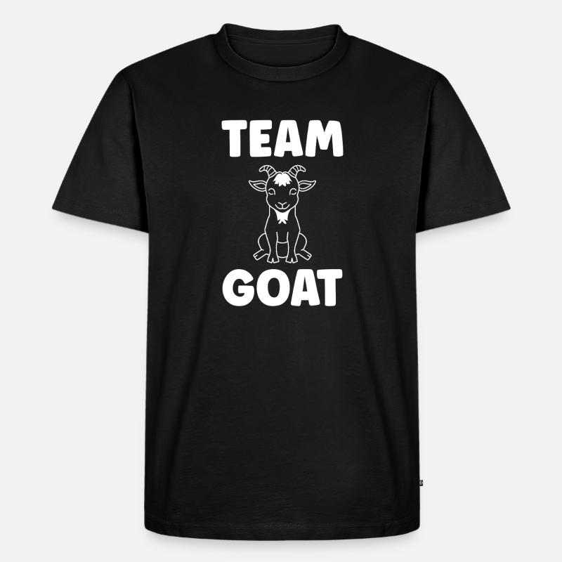 Team GOAT Chèvre Logo - Männer Premium Bio T-Shirt - Schwarz