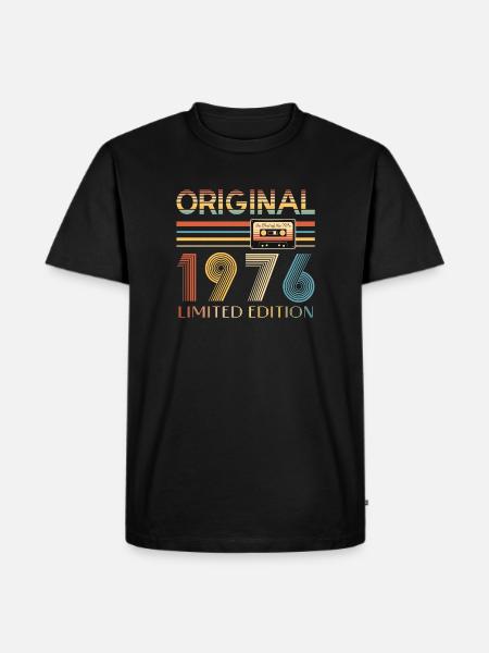 Anniversaire 50 Ans Original 1976 Cadeau Fête - T-shirt Premium bio Homme - noir