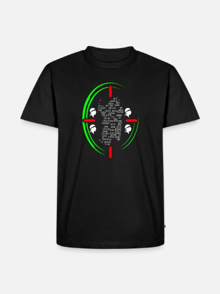 Quattro mori souvenir t-shirt Sardinia with map - Men's Premium Organic T-Shirt - black