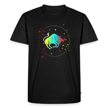 Taurus astrology horoscope zodiac sign - Men's Premium Organic T-Shirt - black - Front - Nico (187cm)