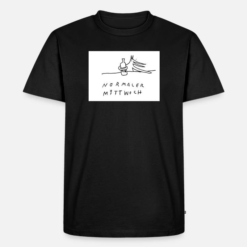 normaler_Mittwoch - Männer Premium Bio T-Shirt - Schwarz