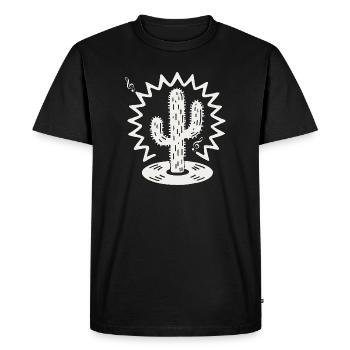 Cactus Serenade Silhouette - Men's Premium Organic T-Shirt - black - Front - Nico (187cm)