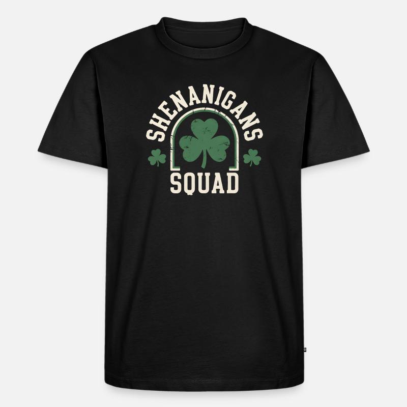 Shenanigans Squad Shamrock Spaß - Männer Premium Bio T-Shirt - Schwarz