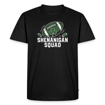Shamrock Football Shenanigan Squad Vintage Style - Men's Premium Organic T-Shirt - black - Front - Nico (187cm)