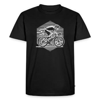 Simple road bike timeless design - Men's Premium Organic T-Shirt - black - Front - Nico (187cm)