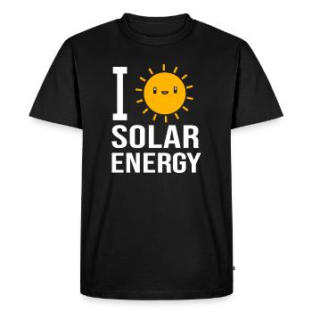 Solar Sustainability Renewable energies - Men's Premium Organic T-Shirt - black - Front - Nico (187cm)