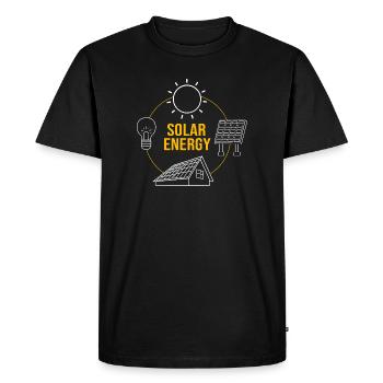 Solar Cells Solar Energy Renewable Energies - Men's Premium Organic T-Shirt - black - Front - Nico (187cm)