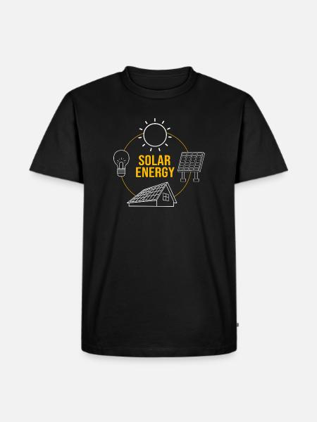 Solarzellen Sonnenenergie Erneuerbare Energien - Männer Premium Bio T-Shirt - Schwarz