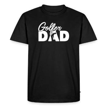 Père golfeur Silhouette vintage Golfeur Père - T-shirt Premium bio Homme - noir - Devant - Nico (187cm)