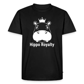 Diction de la royauté hippopotame Roi hippopotame - T-shirt Premium bio Homme - noir - Devant - Nico (187cm)