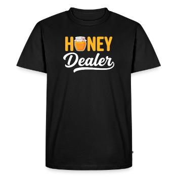 Marchand de miel, apiculteur, apiculteur en nid d’abeille, - T-shirt Premium bio Homme - noir - Devant - Nico (187cm)
