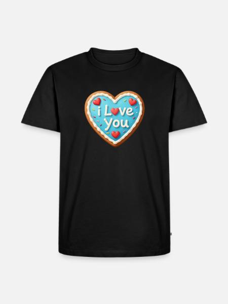 Valentine's Day Heart Gift Valentine's Day - Men's Premium Organic T-Shirt - black