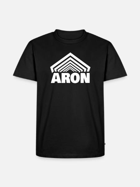 Prénom Aron - T-shirt Premium bio Homme - noir