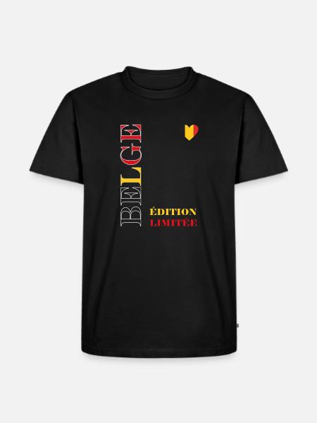 Belgium Limited Edition Graphic - Men's Premium Organic T-Shirt - black