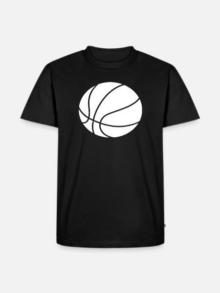 Minimal Basketball Outline Sport Design - Men's Premium Organic T-Shirt - black